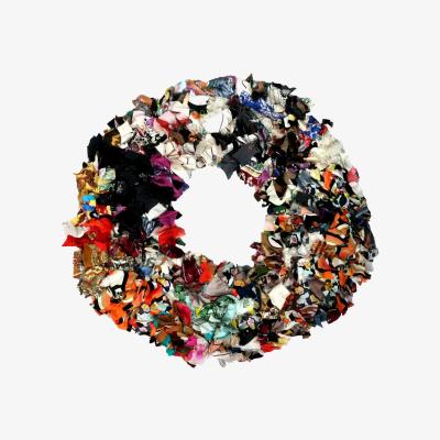 Wolf & Badger Fabric Wreath Christmas Door Decoration Multicolor - Multicolour One Size Kapdaa - the Offcut Company