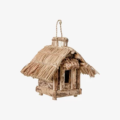 Wolf & Badger Brown Square Tiki Birdhouse Likhâ