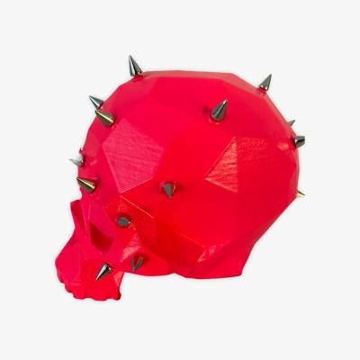 Wolf & Badger Pink / Purple Skull Geometric Design Neon Pink | Medium | Marokka Design