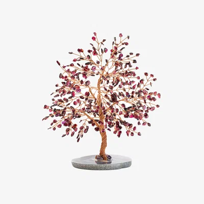 Wolf & Badger Red Energy Stabilizer - Garnet Feng Shui Tree | Karma and Luck