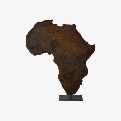 Wolf & Badger Neutrals Rusted Map Of Africa S | One Size | Botanical Boys