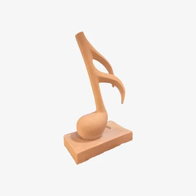 Wolf & Badger Brown Note Design Sculpture White Artchi