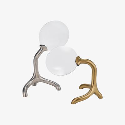 Wolf & Badger Gold Vera Magnifying Glass - Vapor Brass | One Size | Craighill