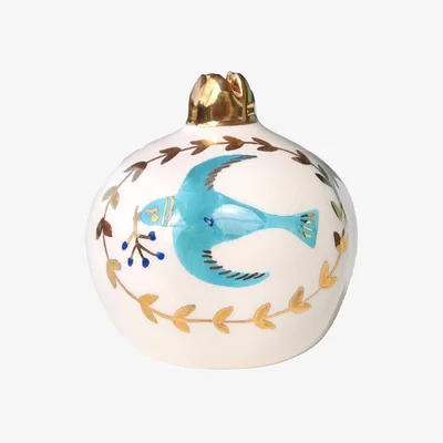 Wolf & Badger Peace Bird Pomegranate Decoration | Sherie Boutik