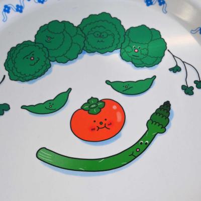 Wolf & Badger Green / White Food Face Asparagus Catch-All Tray | Natali Koromoto