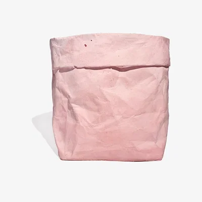 Wolf & Badger Pink / Purple Colour Concrete Paper Bag Large Pink Studio Story