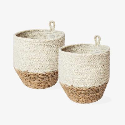 Wolf & Badger Neutrals Amari Loop Bin In Natural - Set Of 2 Korissa