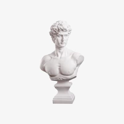 Wolf & Badger White Michelangelo's David Bust One Size Artchi