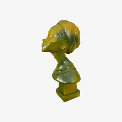 Wolf & Badger Green Coloured African Sculpture Artchi