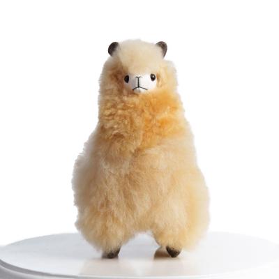 Wolf & Badger White / Gold / Brown Fluffy Premium Baby Alpaca Toys And Display Pair | Venture Latin