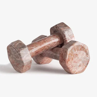 Wolf & Badger Pink / Purple Gym Dumbbells 1.5 Kilo Piece - Pink Marble And Jacob