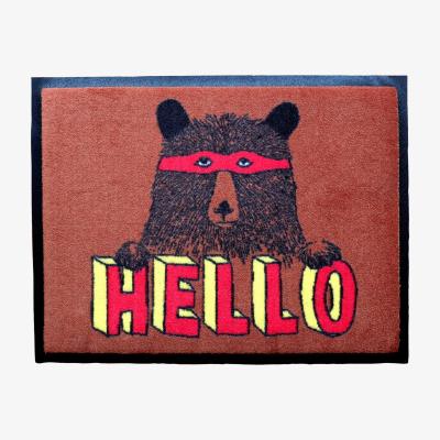 Wolf & Badger Hello Bear Welcome Door Mat One Size Jimbob Art