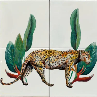 Wolf & Badger Tile Panel Panther Catchii