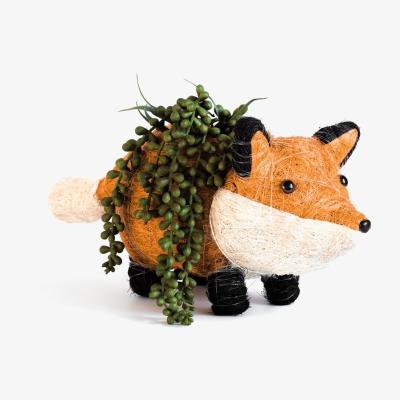 Wolf & Badger Yellow / Orange Coco Coir Animal Planter Baby Fox Likhâ