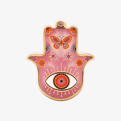 Wolf & Badger Pink / Purple / Red Loving Intentions Hamsa Wall Blessing | Karma and Luck