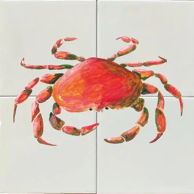 Wolf & Badger Tile Panel Cool Crab Catchii