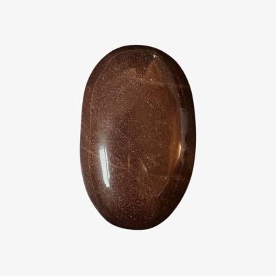 Wolf & Badger Brown Guava Quartz Palm Stone | One Size | Lemuria Store