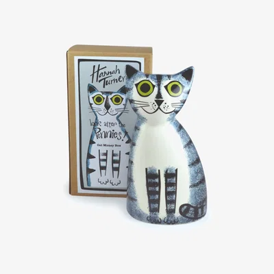 Wolf & Badger Grey Tabby Cat Money Box Hannah Turner