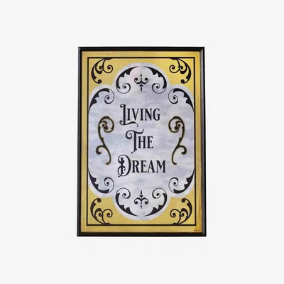 Wolf & Badger Living The Dream Typography Mirror Rockett St George