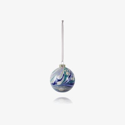 Wolf & Badger Blue / Silver Large Glacier Marbled Bauble Wildmore