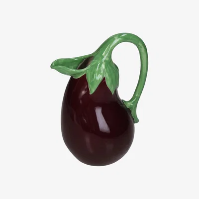 Wolf & Badger Pink / Purple / Green Aubergine Jug | Casabyjj