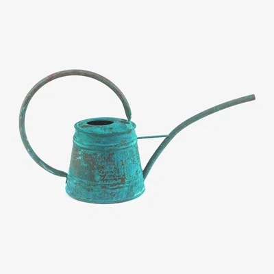 Wolf & Badger Handmade Solid Copper Watering Can Green Verdigris Patina - Long Spout Copper Planter Pot | Modeditions