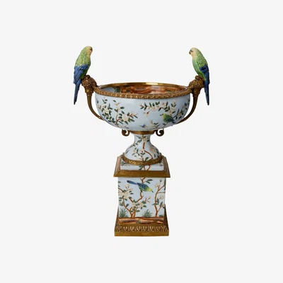 Wolf & Badger White / Gold / Green Bridgerton Table Centrepiece | Casabyjj