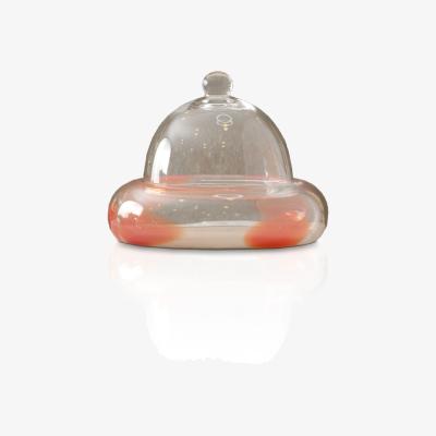 Wolf & Badger Handcrafted Glass Dome Decor – Red Accent | Anatoliacraft