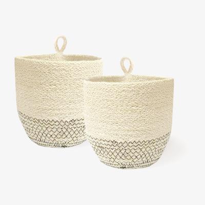 Wolf & Badger Amari Loop Bin In Black - Set Of 2 Korissa