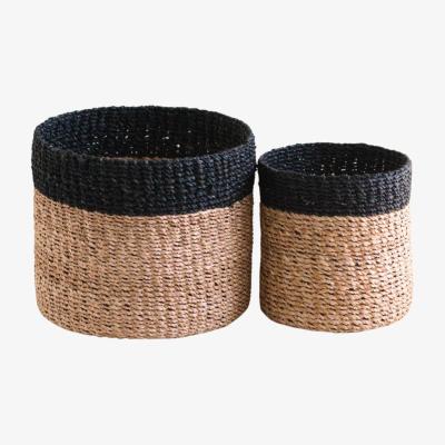 Wolf & Badger Natural + Black Tabletop Catch-All Set Of Two - Tabletop Bins Likhâ