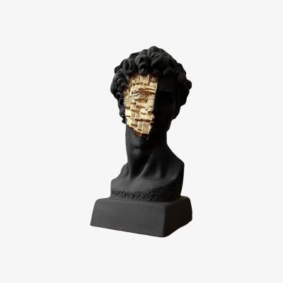 Wolf & Badger Golden Fragment David Sculpture Multicolour | Artchi