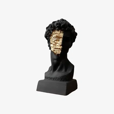 Wolf & Badger Golden Fragment David Sculpture Multicolour | Artchi