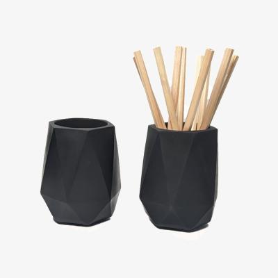 Wolf & Badger Two Geometric Pen Holders - Onyx Black One Size Ruby Melo