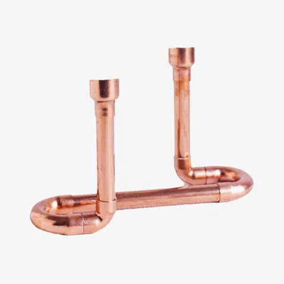 Wolf & Badger Neutrals Handcrafted Copper Candelabra - Handmade Farmhouse Copper Home Ornaments | One Size | Anatoliacraft