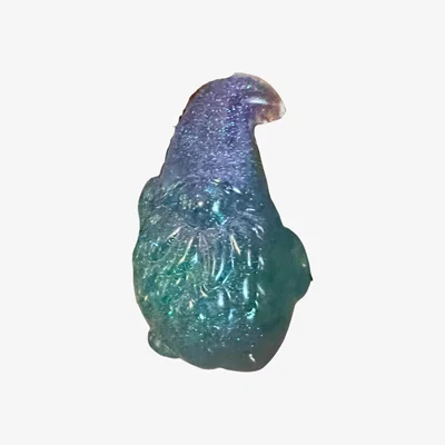 Wolf & Badger Sparkly Gonk Figurine - Teal & Purple By Shax