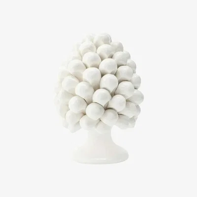 Wolf & Badger Evelyn White Ceramic Pine Cone | Casabyjj