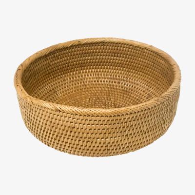 Wolf & Badger Brown Everyday Rattan Bowl Poppy + Sage
