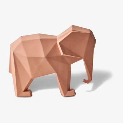 Wolf & Badger Decorative Elephants, Coral Colour Esma Dereboy