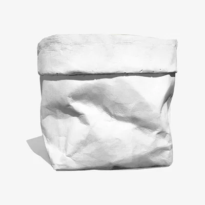 Wolf & Badger Concrete Paper Bag Medium White | Studio Story