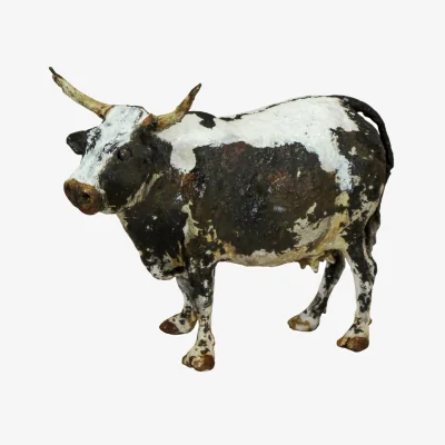 Wolf & Badger Black / White Paper Mache Nguni Cow - One Eight Five One | One Size | Botanical Boys