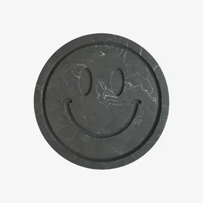 Wolf & Badger Black Happy Coaster | By Shax