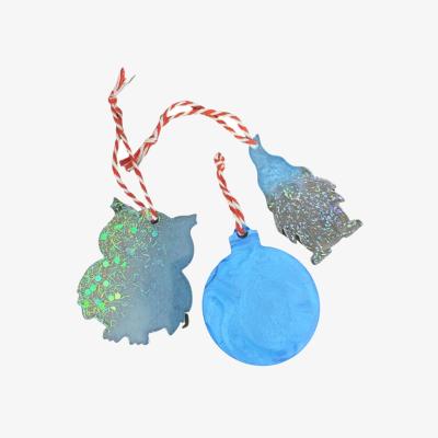 Wolf & Badger Frosty Christmas Ornaments Trio | By Shax