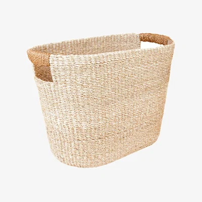 Wolf & Badger Brown Tan Medium Oval Basket | Likhâ