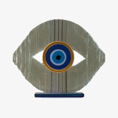 Wolf & Badger Blue Handcrafted Glass Evil Eye Ornament – Decorative Turkish Evil Eye Protection Symbol | Anatoliacraft