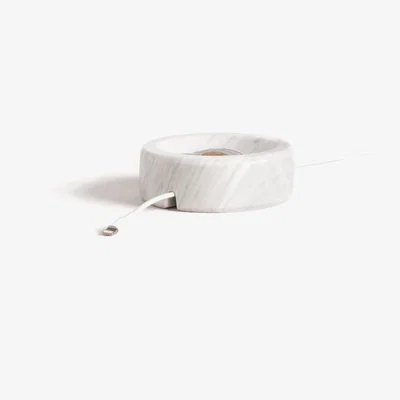 Wolf & Badger Cable Holder White Marble And Jacob