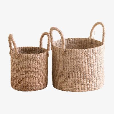 Wolf & Badger Natural Tabletop Mini Basket With Handle Set Of 2 - Neutrals One Size Likhâ