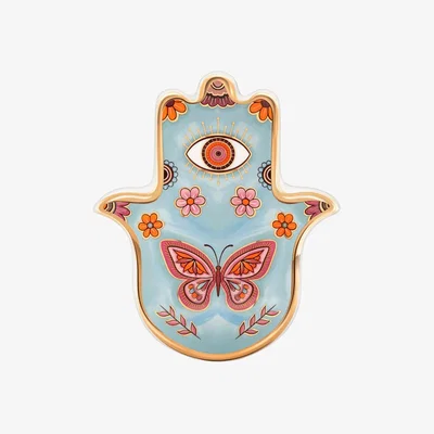 Wolf & Badger Serene Mindscape Hamsa Wall Blessing | Karma and Luck