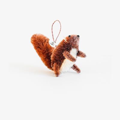 Wolf & Badger Set Of Three Squirrel Ornament, Mahogany - Brown Likhâ