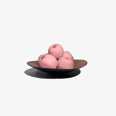 Wolf & Badger Pink / Purple Ornamental Concrete Apple Set Pink Studio Story