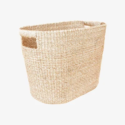 Wolf & Badger Neutrals Natural Medium Oval Basket | Likhâ